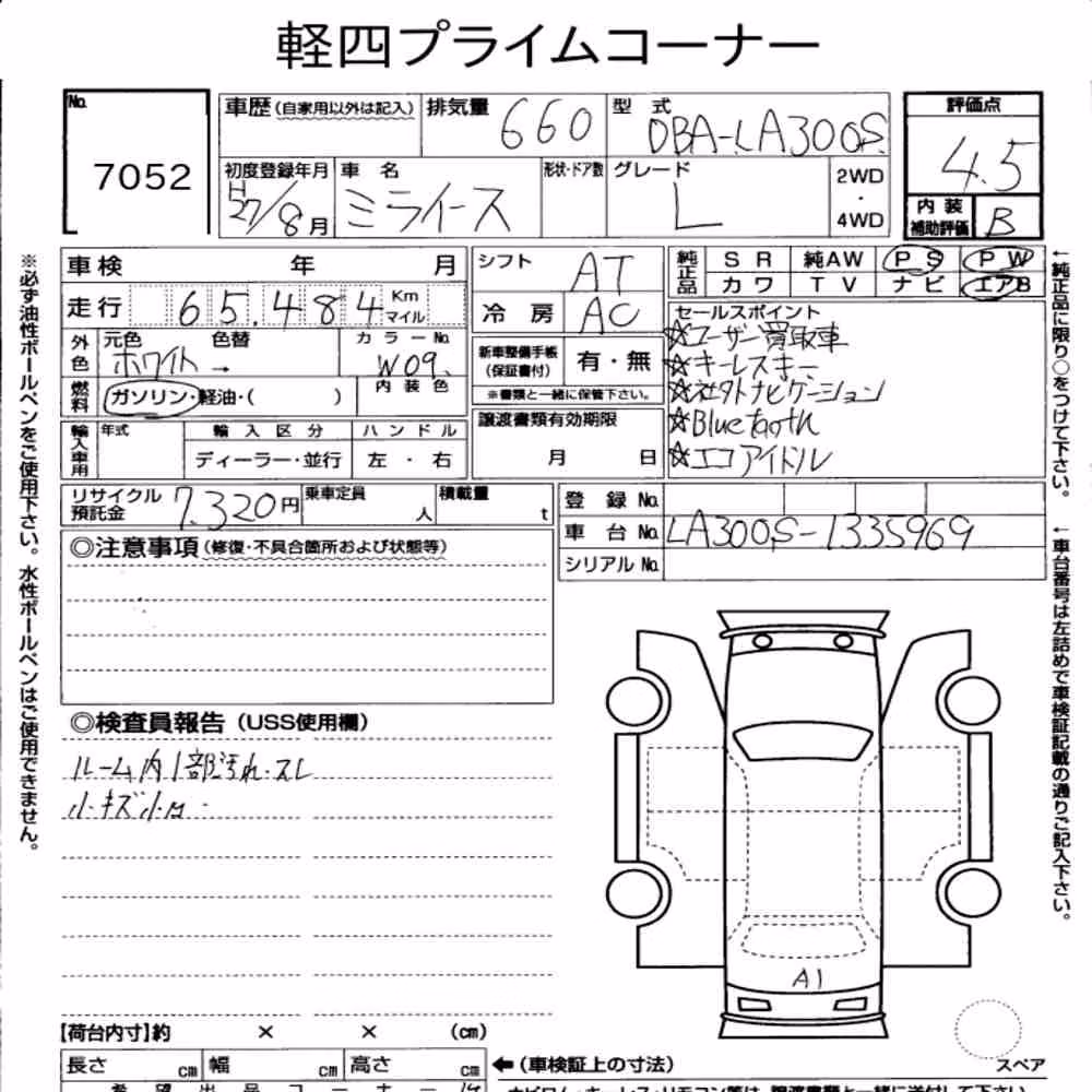 Notka aukcyjna: DAIHATSU MIRA E:S L