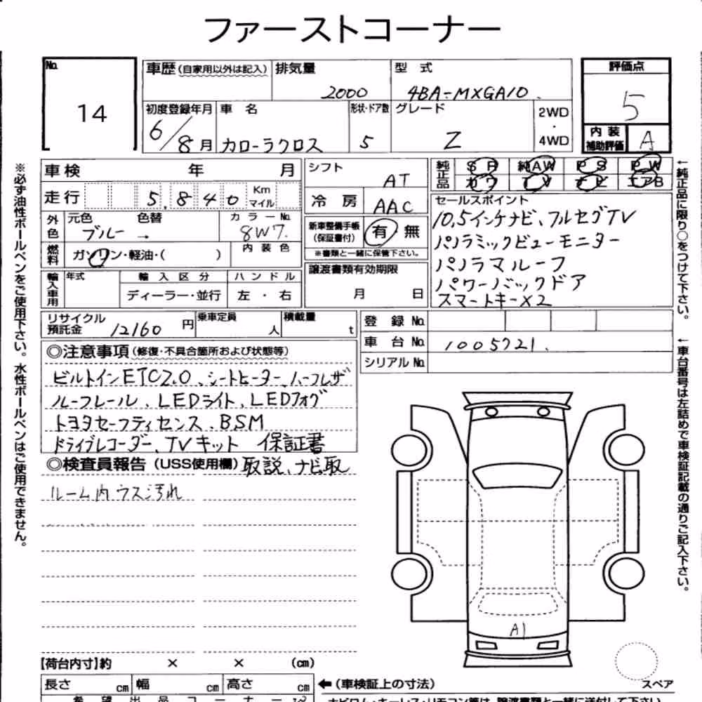 Notka aukcyjna: TOYOTA COROLLA CROSS Z