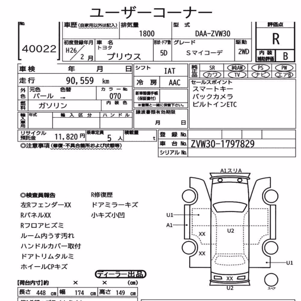 Notka aukcyjna: TOYOTA PRIUS 5D S MYCOORDE