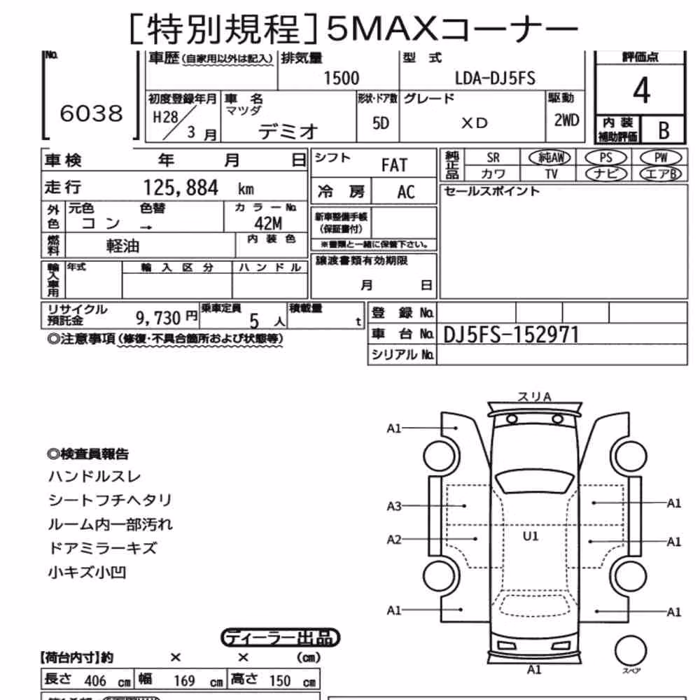 Notka aukcyjna: MAZDA DEMIO 5D XD