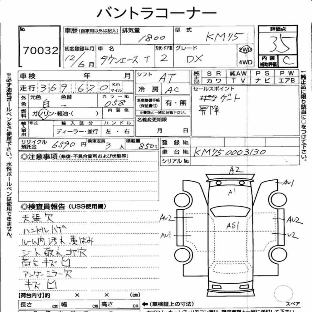 Notka aukcyjna: TOYOTA TOWNACE TRUCK DX