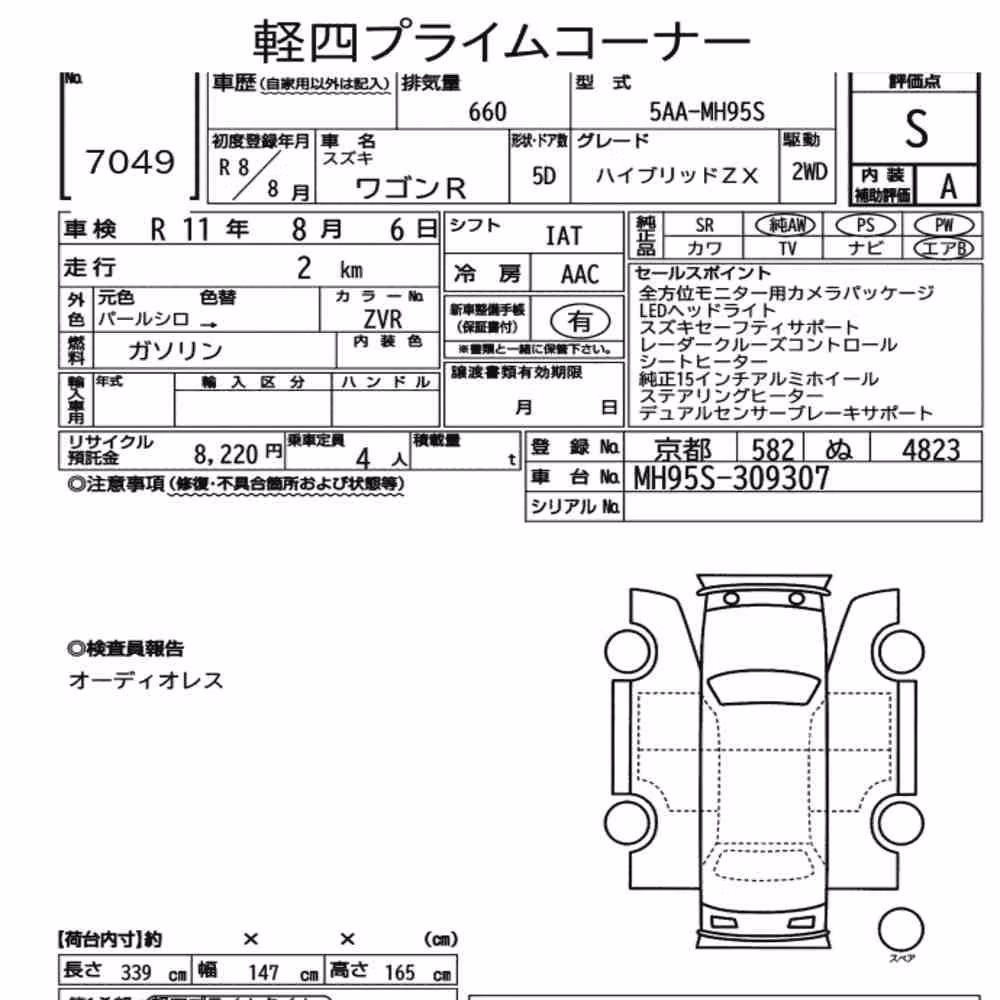 Notka aukcyjna: SUZUKI WAGON R 5D HYBRID ZX