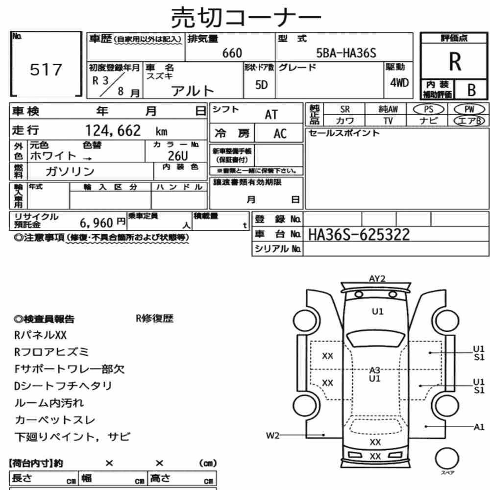 Notka aukcyjna: SUZUKI ALTO 5D 4WD