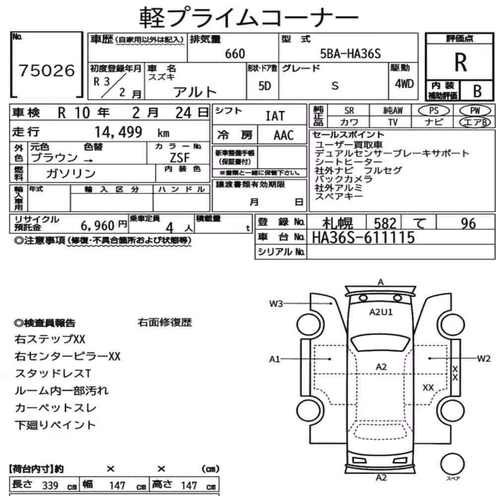 Notka aukcyjna: SUZUKI ALTO 5D 4WD S
