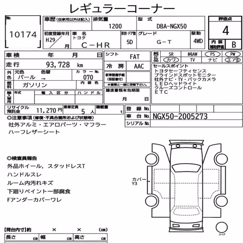 Notka aukcyjna: TOYOTA C-HR 4WD G-T
