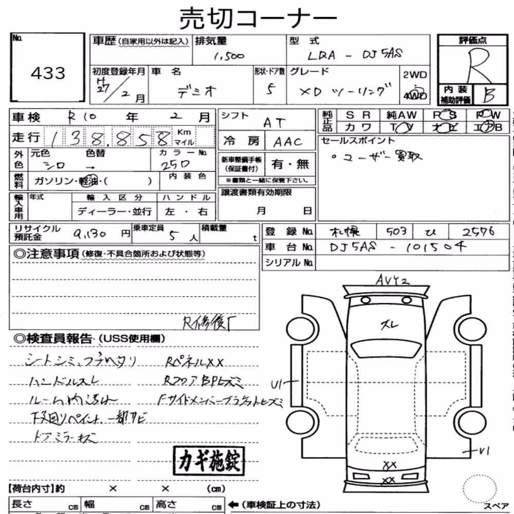 Notka aukcyjna: MAZDA DEMIO 5D 4W XD TOURING