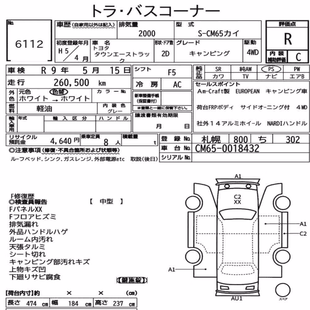 Notka aukcyjna: TOYOTA TOWNACE TRUCK 4WD OTHERS