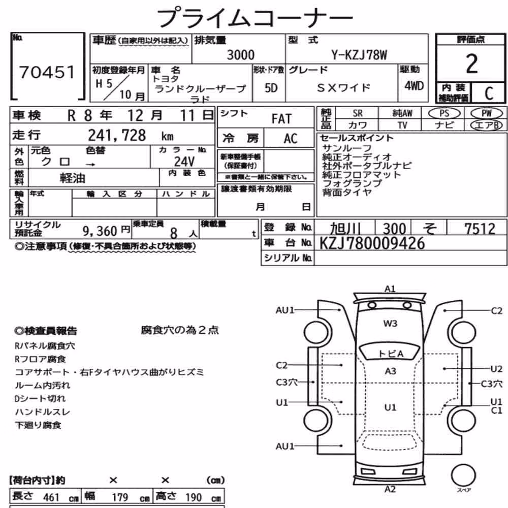 Notka aukcyjna: TOYOTA LAND CRUISER PRADO 5D 4WD SX WIDE
