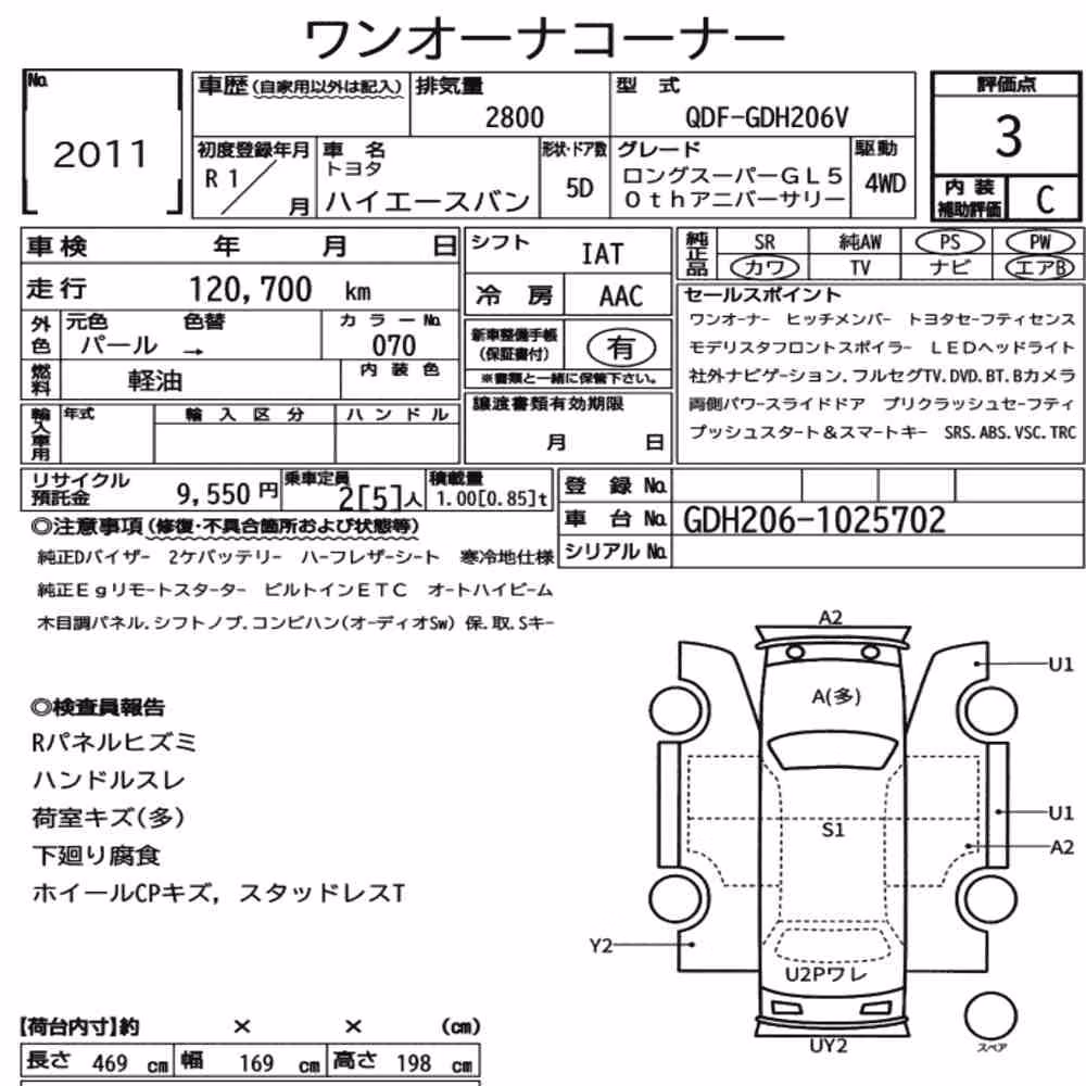 Notka aukcyjna: TOYOTA HIACE VAN 5D 4WD LONG SUPER GL 50TH ANNIVERSARY LIMITED