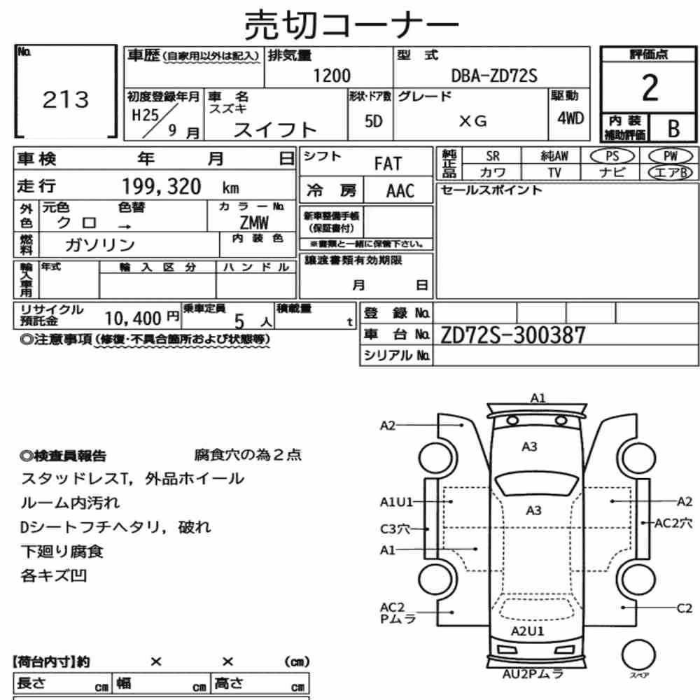 Notka aukcyjna: SUZUKI SWIFT 5D 4WD XG