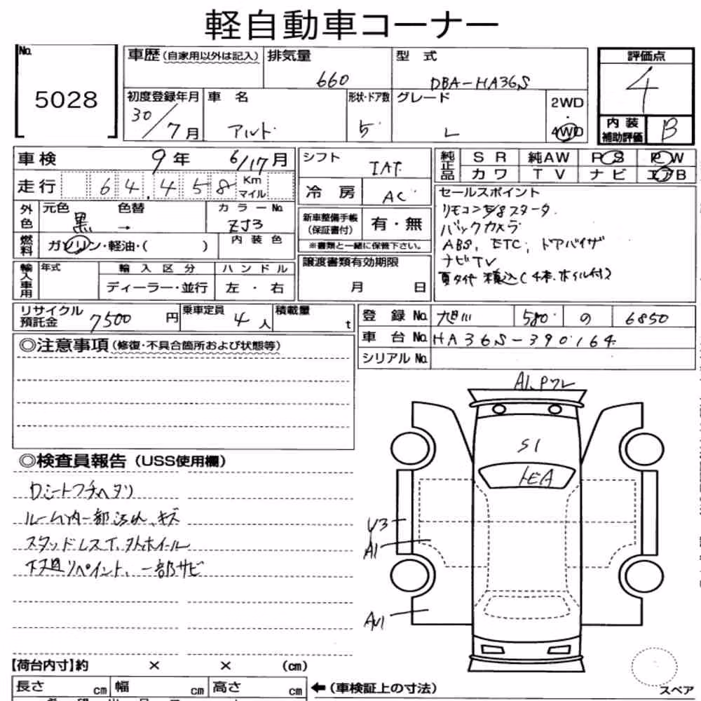 Notka aukcyjna: SUZUKI ALTO 5D 4WD L