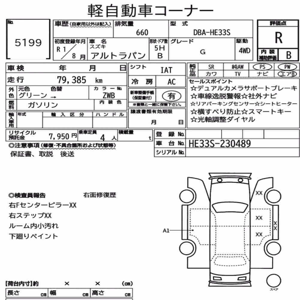 Notka aukcyjna: SUZUKI ALTO LAPIN 4WD G