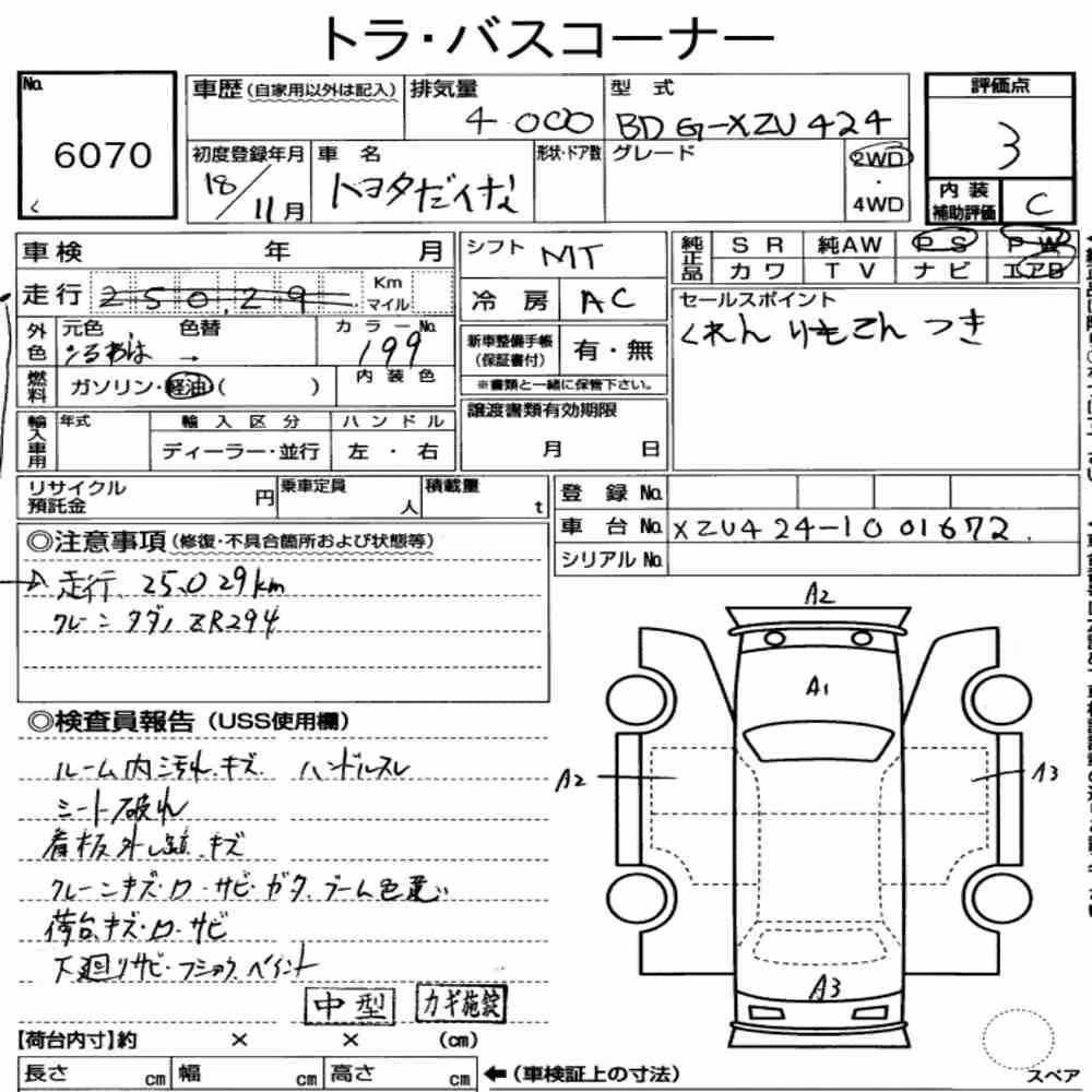 Notka aukcyjna: TOYOTA DYNA TRUCK 2D OTHERS