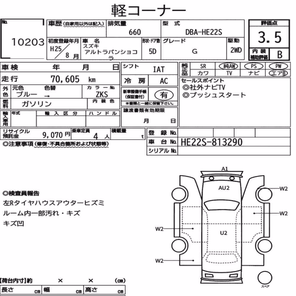 Notka aukcyjna: SUZUKI ALTO LAPIN CHOCOLAT G