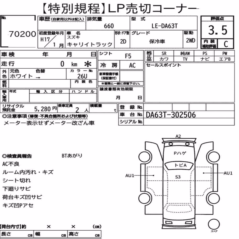 Notka aukcyjna: SUZUKI CARRY TRUCK OTHERS
