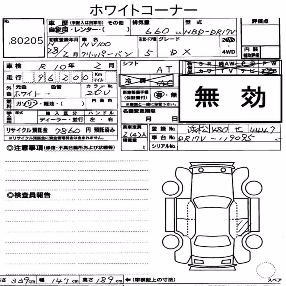 Notka aukcyjna: NISSAN NV100CLIPPER VAN DX