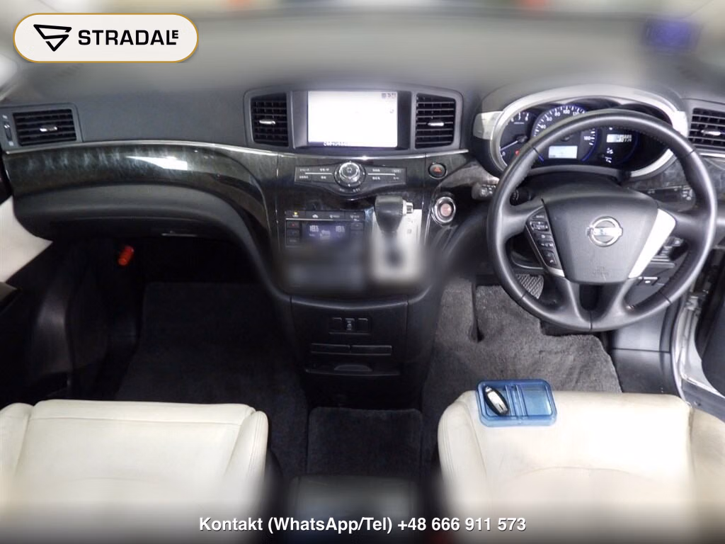 NISSAN ELGRAND 5D RIDER WHITE LEATHER SEAT MANUAL SEAT, miniaturka 4