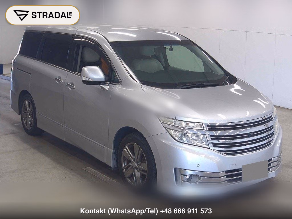 NISSAN ELGRAND 5D RIDER WHITE LEATHER SEAT MANUAL SEAT 2012, aukcja z Japonii, zdjęcie 1