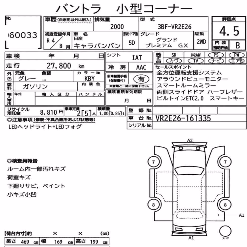 Notka aukcyjna: NISSAN CARAVAN VAN 5D GRAND PREMIUM GX