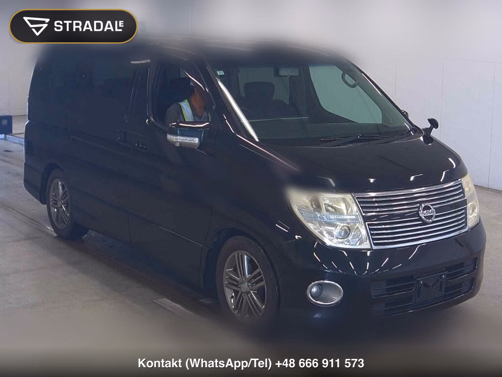 NISSAN ELGRAND 5D 350 HIGHWAY STAR BLACK LEATHER NAVI EDIT 2009, aukcja z Japonii, zdjęcie 1