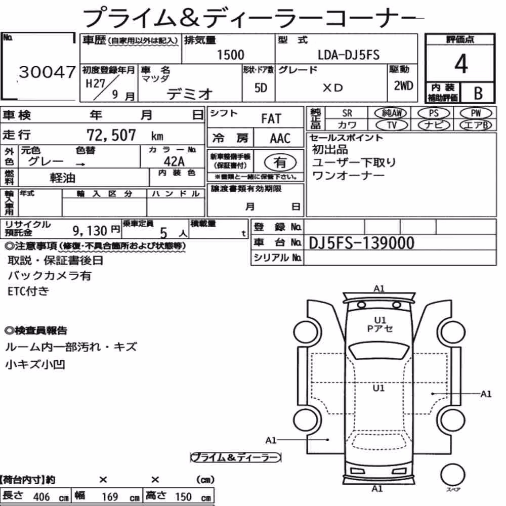 Notka aukcyjna: MAZDA DEMIO 5D XD