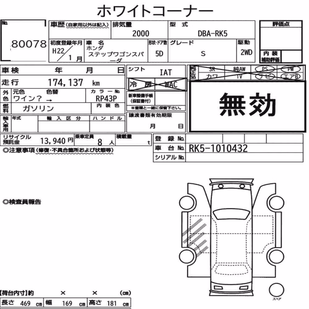 Notka aukcyjna: HONDA STEPWAGON SPADA S