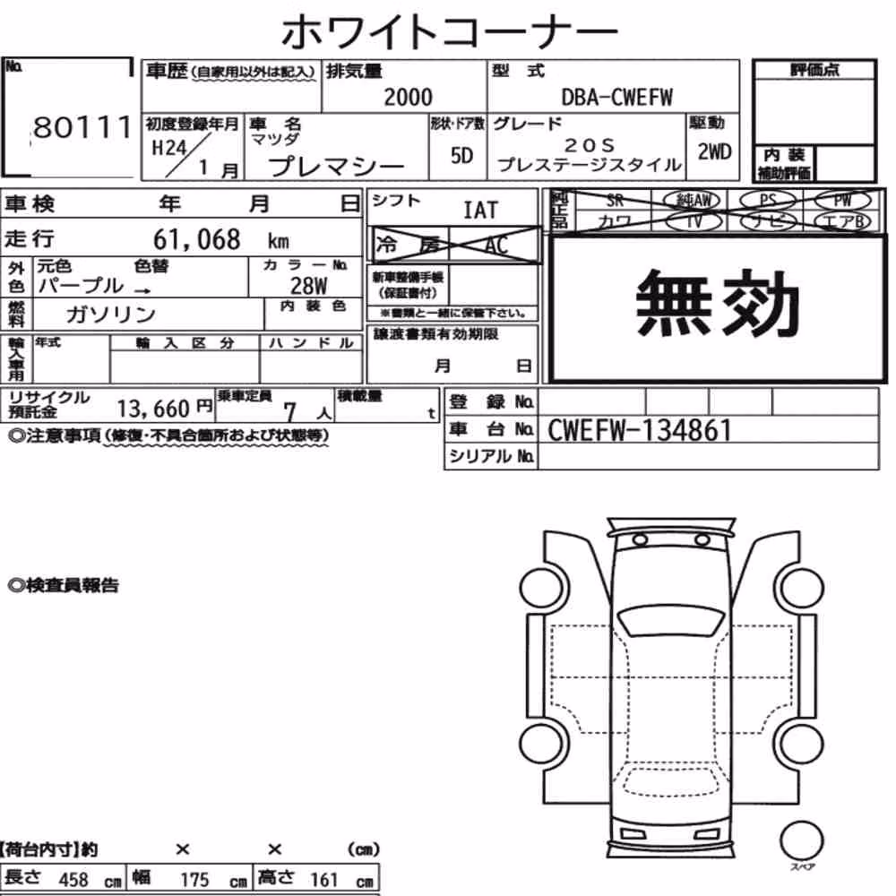 Notka aukcyjna: MAZDA PREMACY 20S PRESTIGE STYLE