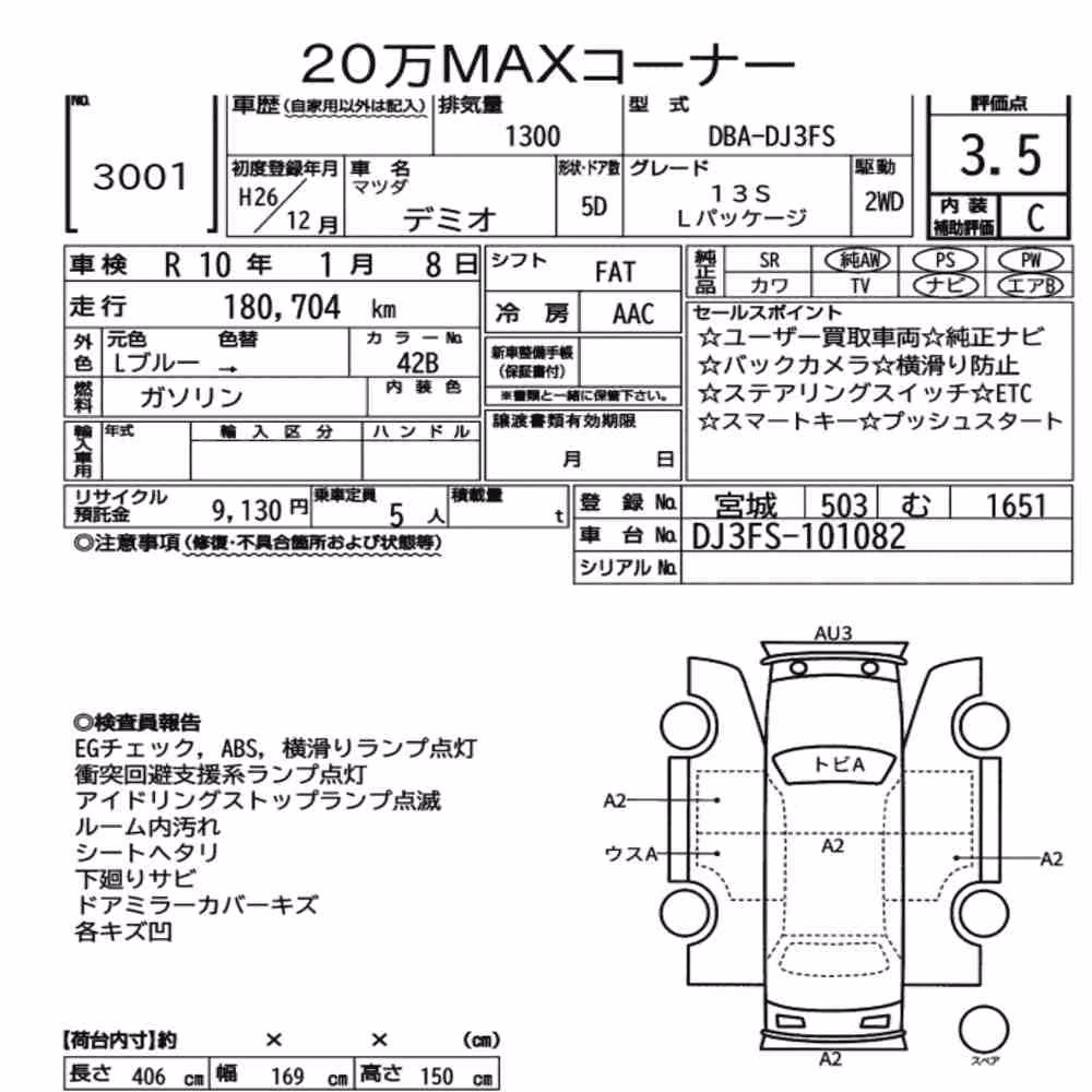 Notka aukcyjna: MAZDA DEMIO 5D 13S L PACKAGE