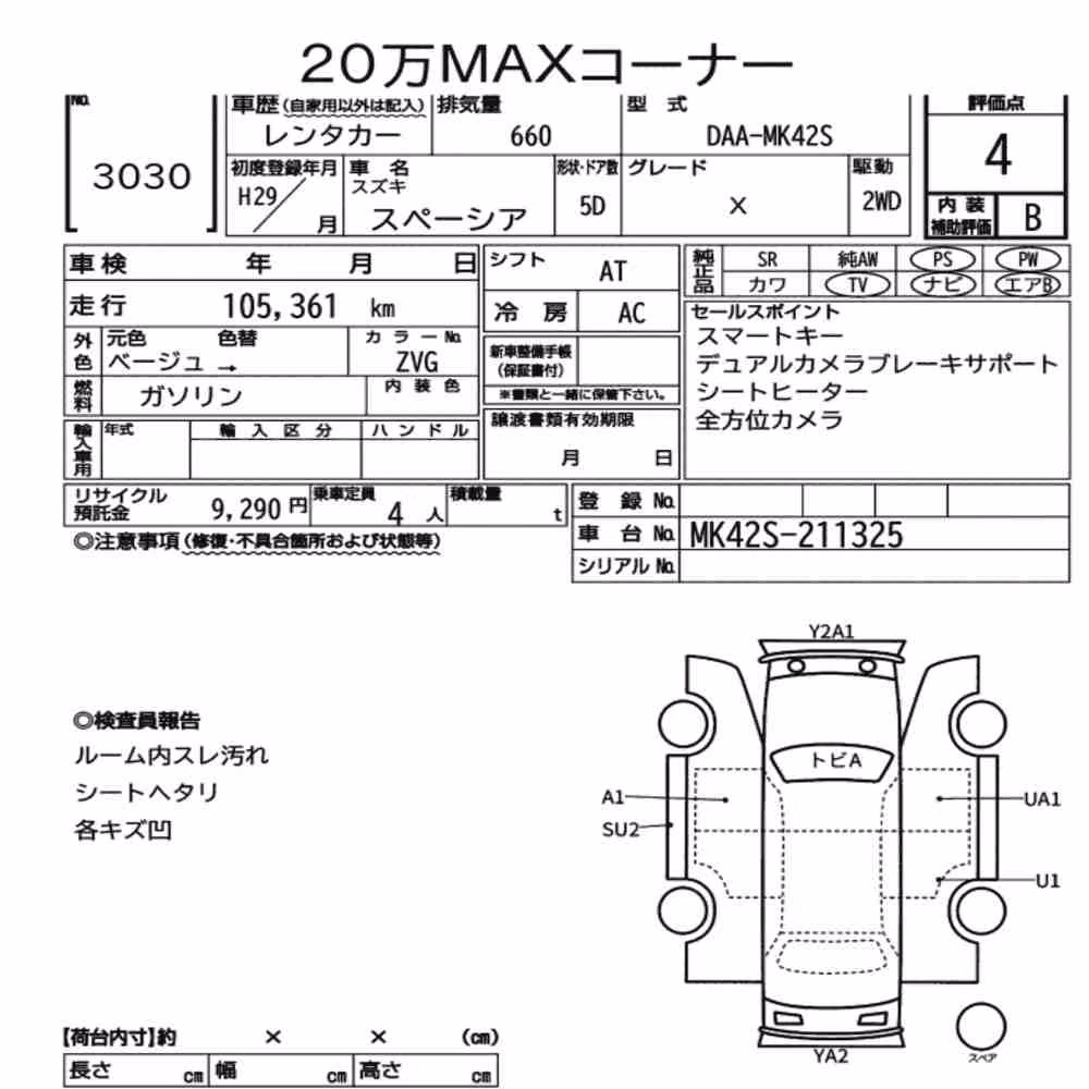 Notka aukcyjna: SUZUKI SPACIA X