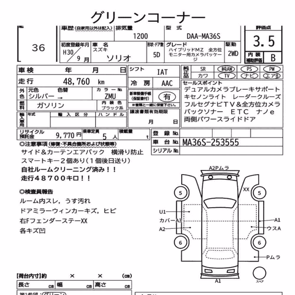 Notka aukcyjna: SUZUKI SOLIO HYBRID MZ