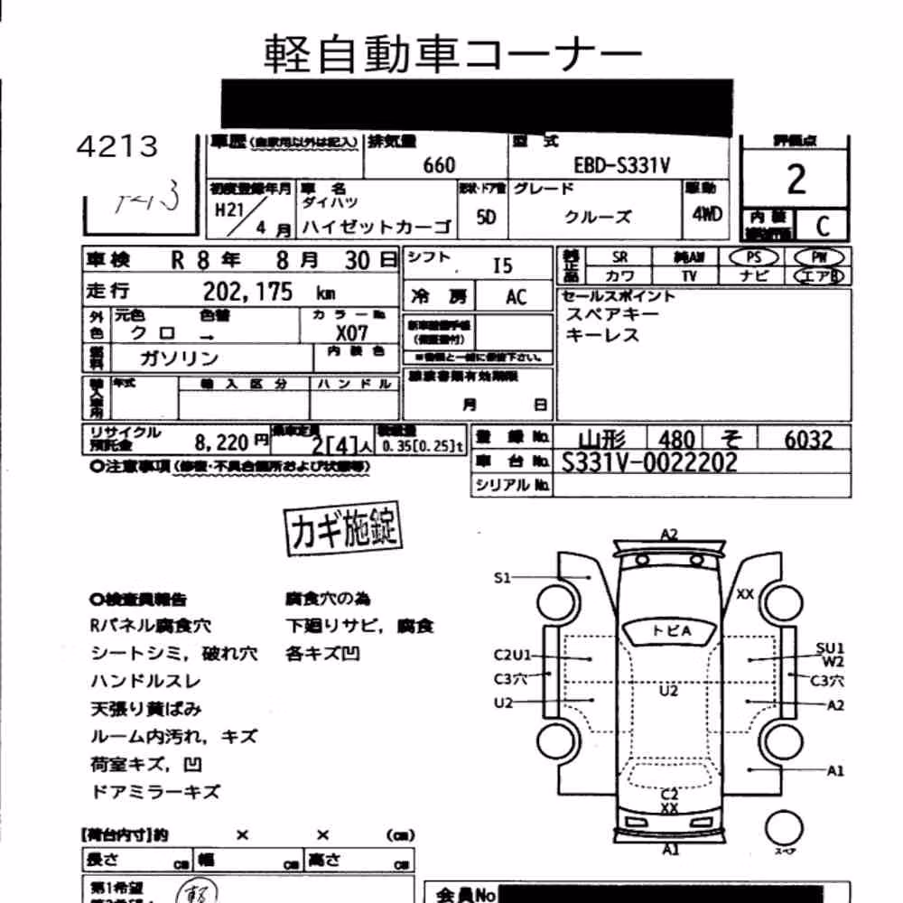 Notka aukcyjna: DAIHATSU HIJET CARGO 5D 4WD CRUISE