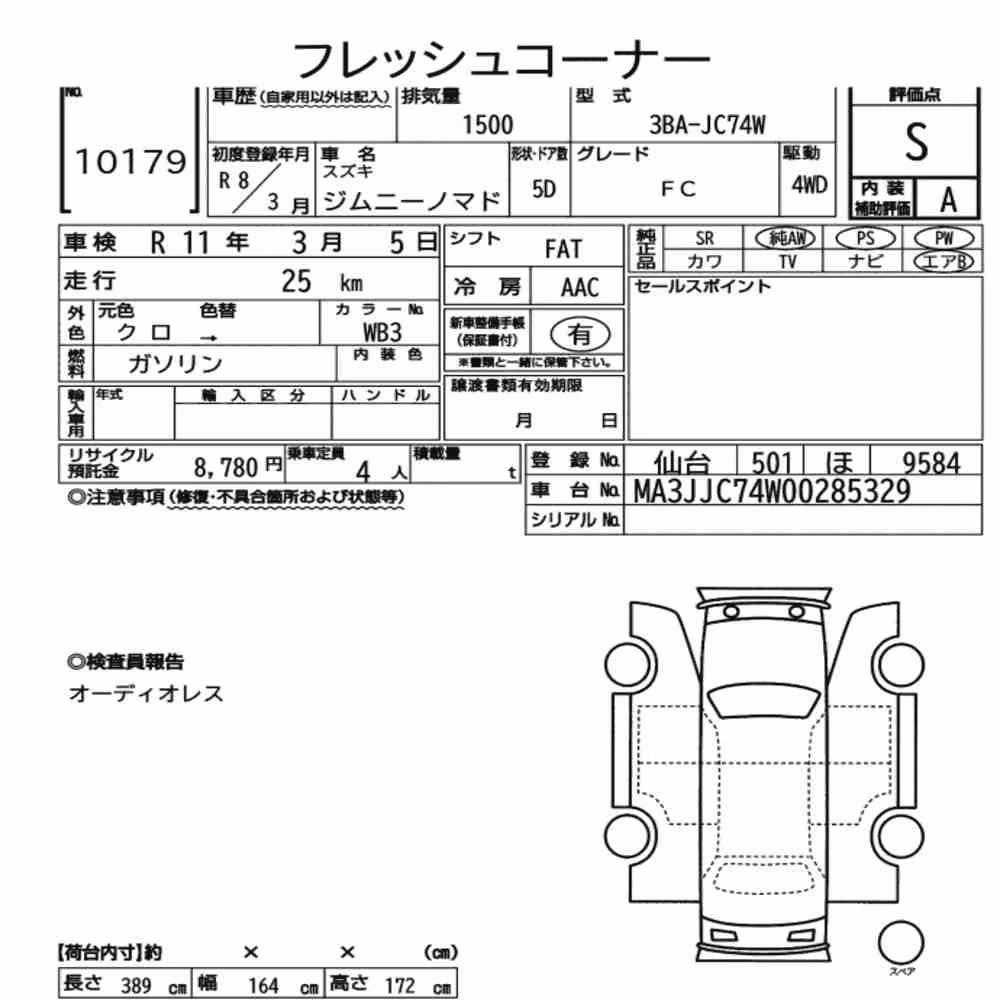 Notka aukcyjna: SUZUKI JIMMY MOMADE 4WD FC