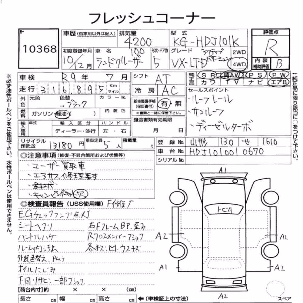 Notka aukcyjna: TOYOTA LAND CRUISER 100 4WD OTHERS
