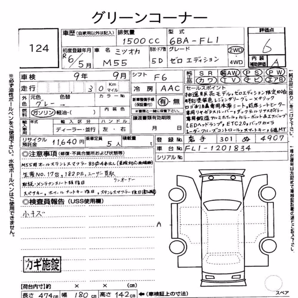 Notka aukcyjna: MITSUOKA M55 ZERO EDITION
