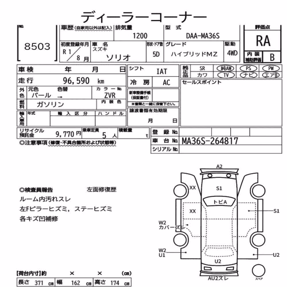 Notka aukcyjna: SUZUKI SOLIO 4WD HYBRID MZ