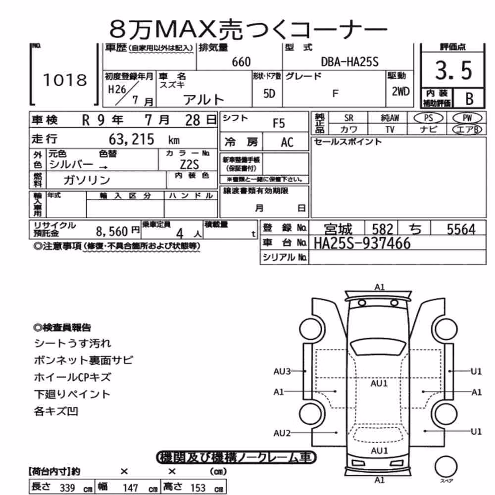 Notka aukcyjna: SUZUKI ALTO 5D F