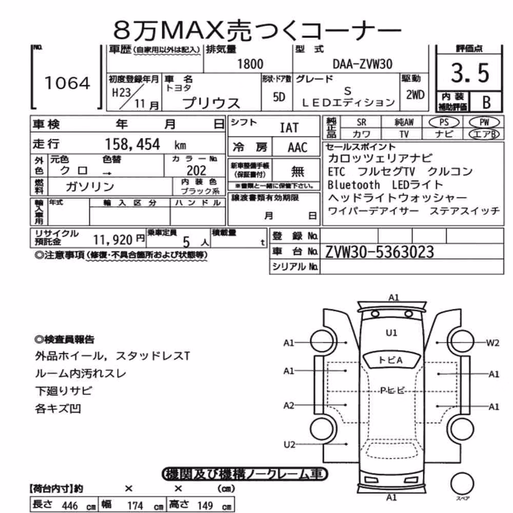 Notka aukcyjna: TOYOTA PRIUS 5D S LED EDITION