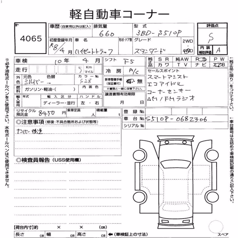 Notka aukcyjna: DAIHATSU HIJET TRUCK 4WD STANDARD