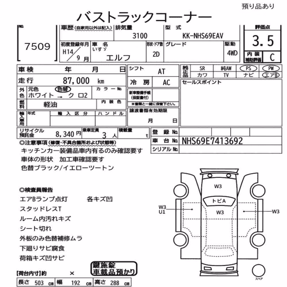 Notka aukcyjna: ISUZU OTHERS