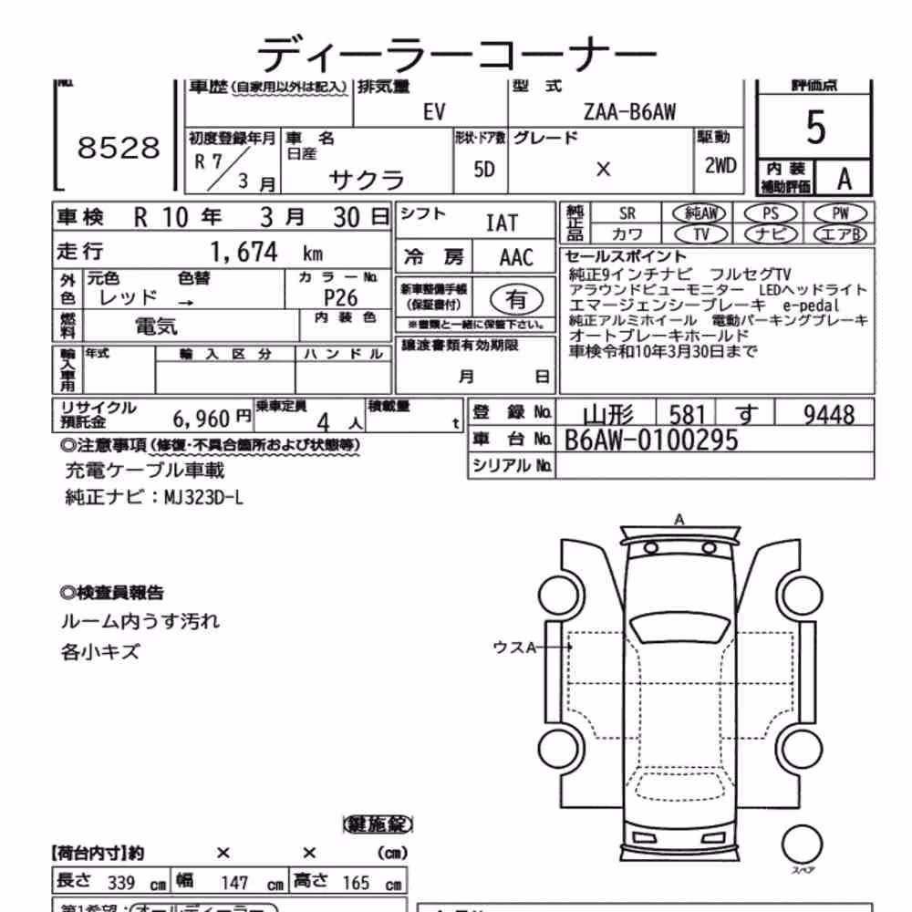 Notka aukcyjna: NISSAN SAKURA X
