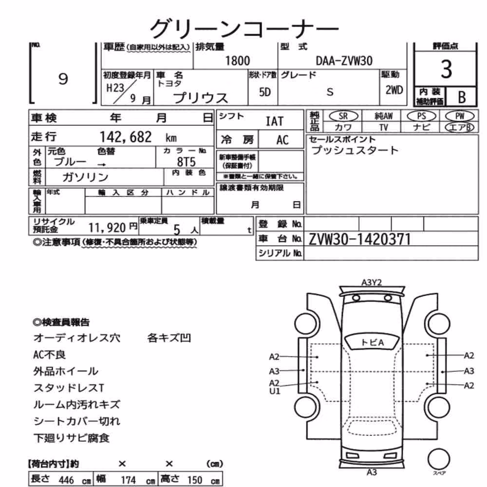 Notka aukcyjna: TOYOTA PRIUS 5D S