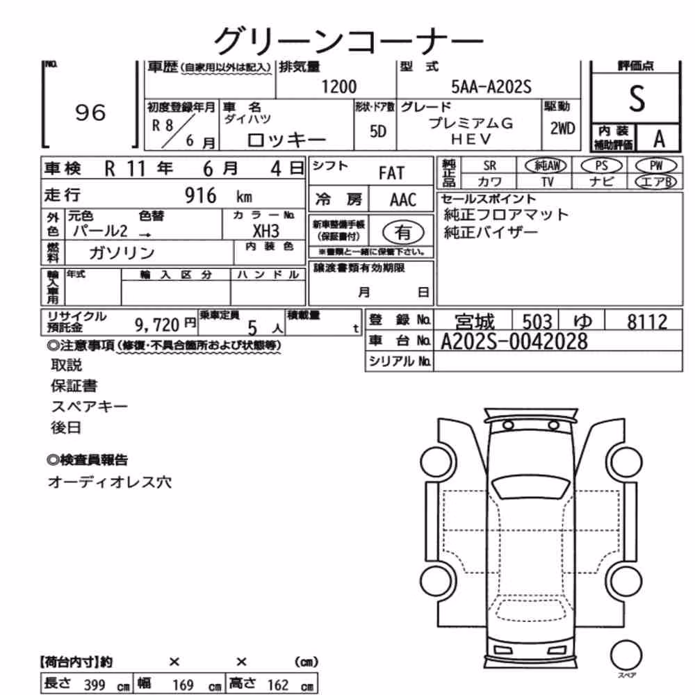 Notka aukcyjna: DAIHATSU ROCKY 5D PREMIUM G HEV
