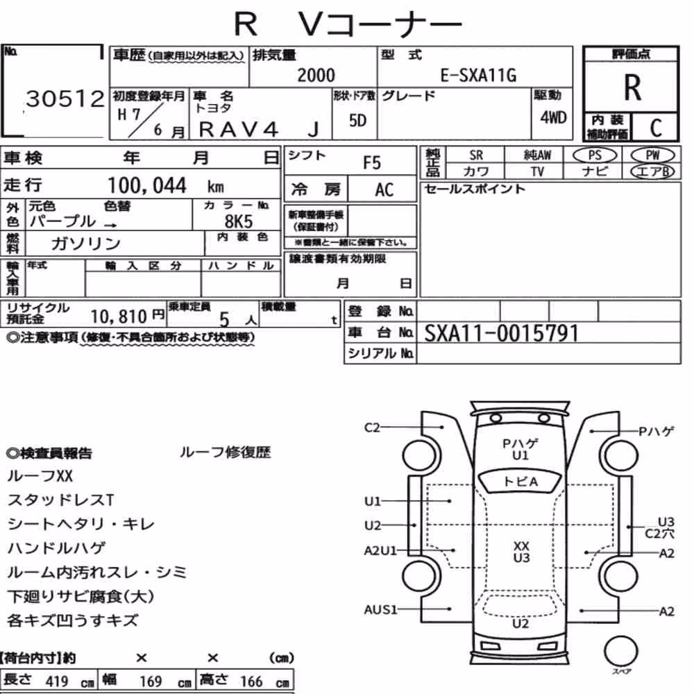 Notka aukcyjna: TOYOTA RAV4J 5D 4WD