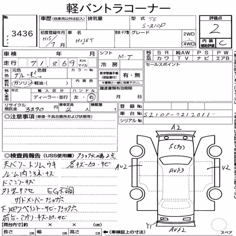 Notka aukcyjna: DAIHATSU HIJET TRUCK 4WD