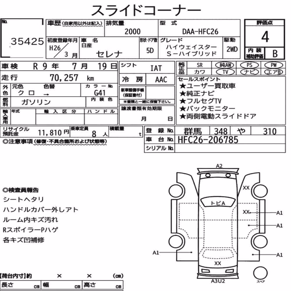 Notka aukcyjna: NISSAN SERENA 5D HIGHWAY STAR S-HYBRID
