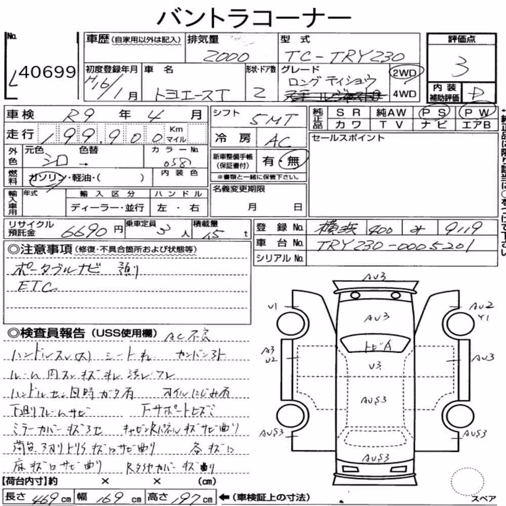 Notka aukcyjna: TOYOTA TOYOACE 2D OTHERS