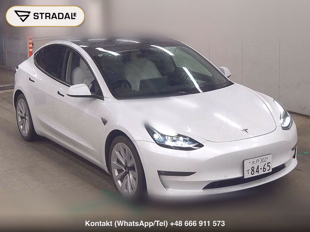 TESLA MODEL 3 4WD LONG RANGE 2021, aukcja z Japonii, zdjęcie 1