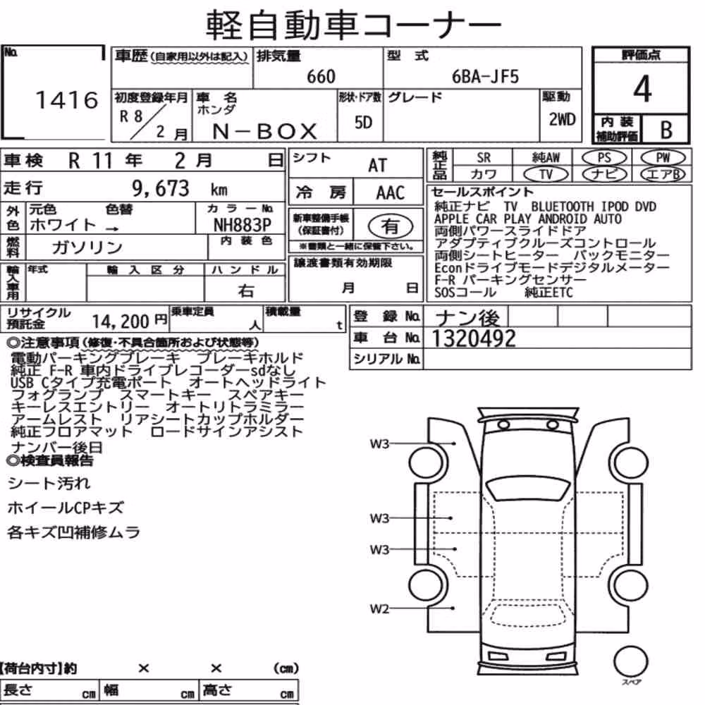 Notka aukcyjna: HONDA N-BOX