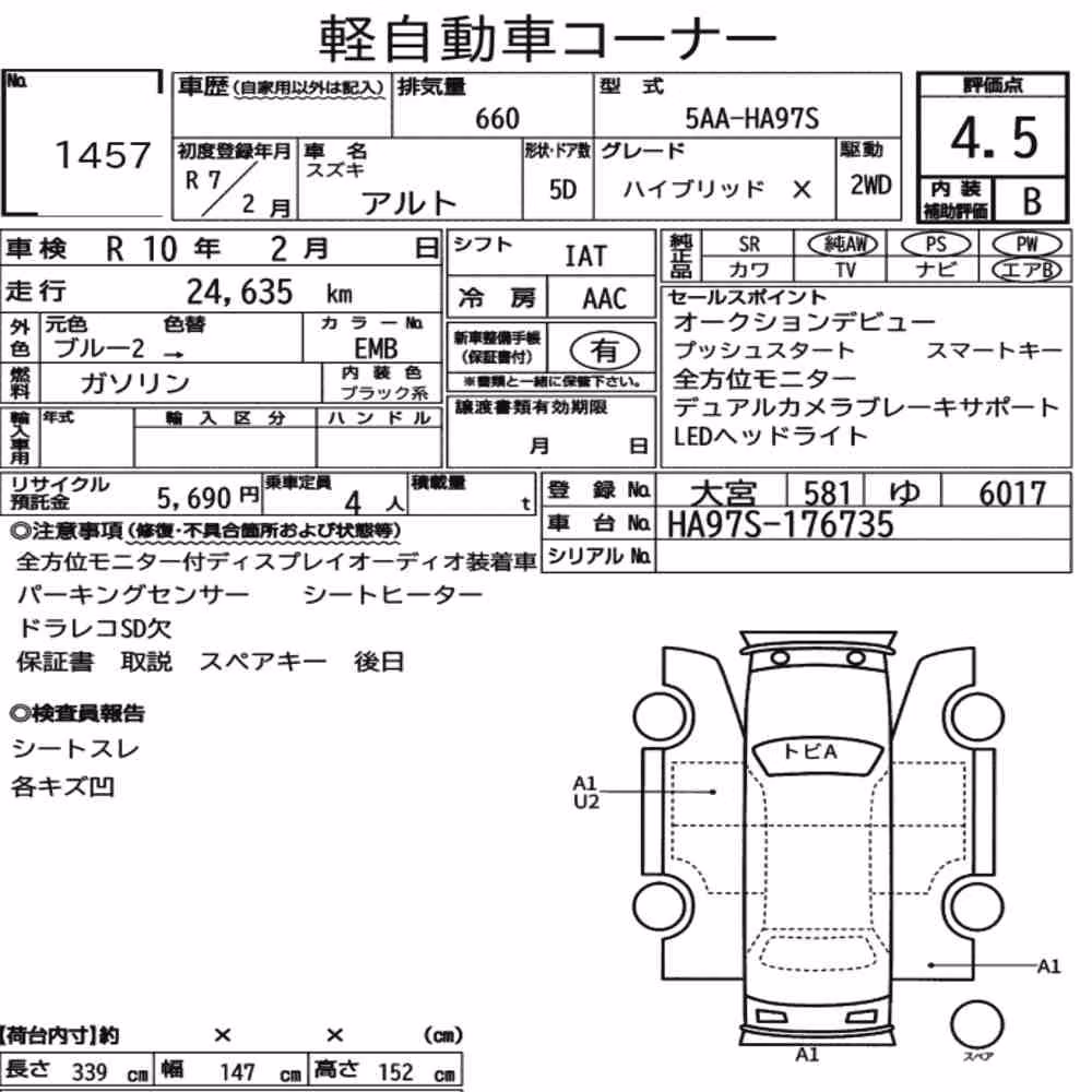 Notka aukcyjna: SUZUKI ALTO 5D HYBRID X