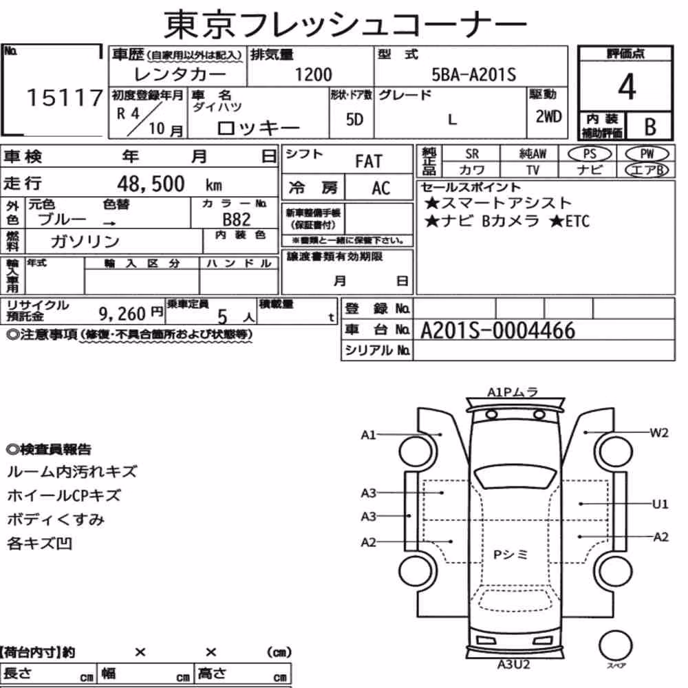 Notka aukcyjna: DAIHATSU ROCKY 5D L